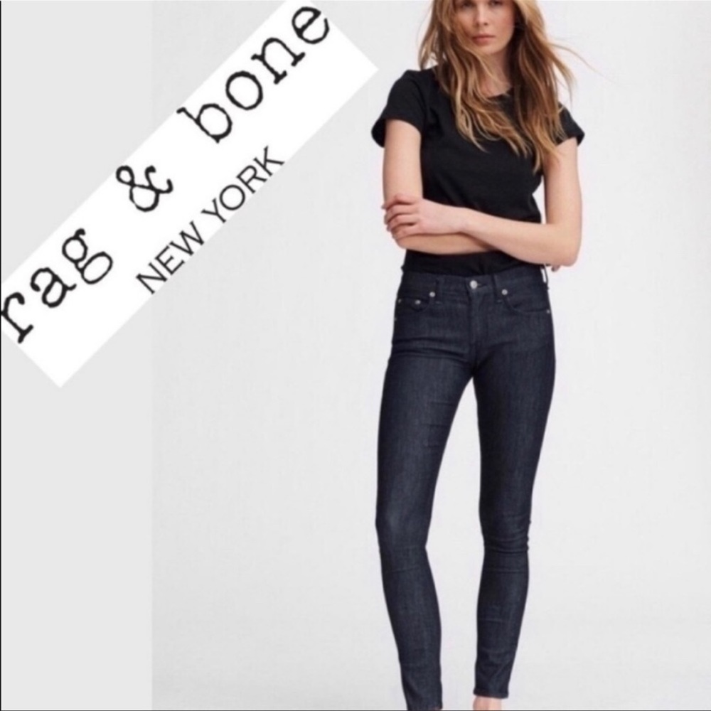 Rag & Bone Womens 27 Indigo dark wash denim Skinny Jeans
